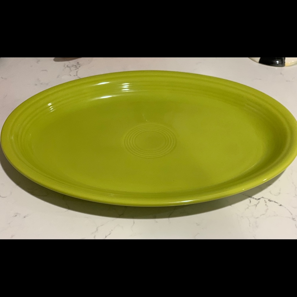 Large Oval Serving Platter Limegrass